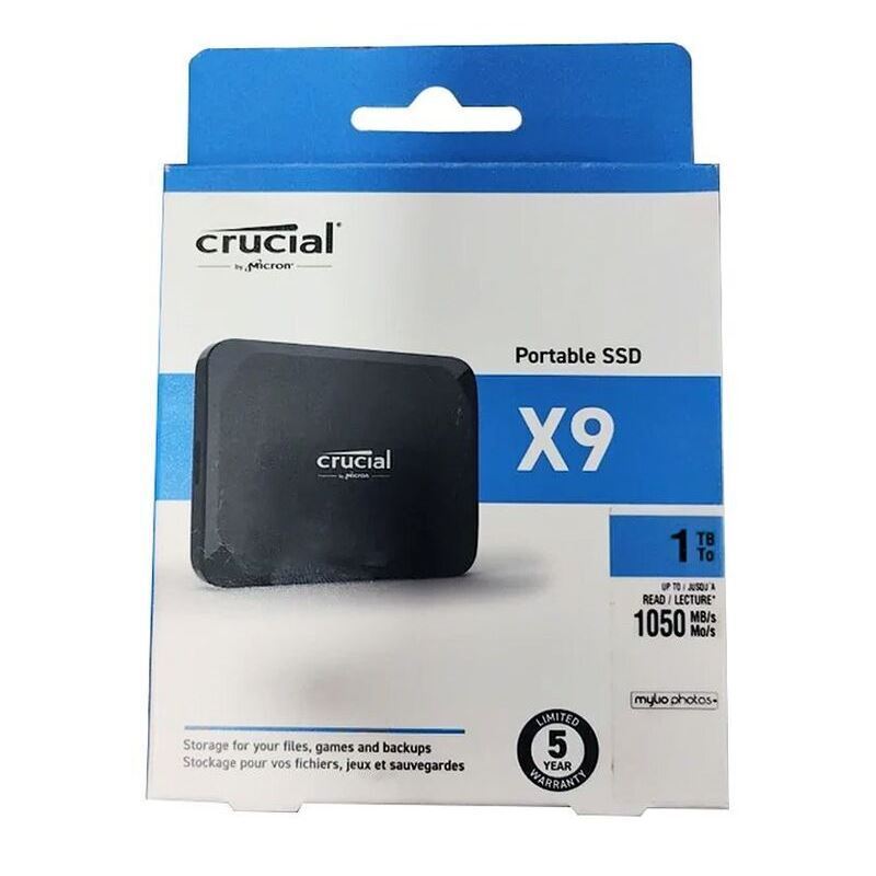 Crucial X9 Portable SSD 1TB 2TB 4TB External Portable Solid State USB 3.2 Gen2