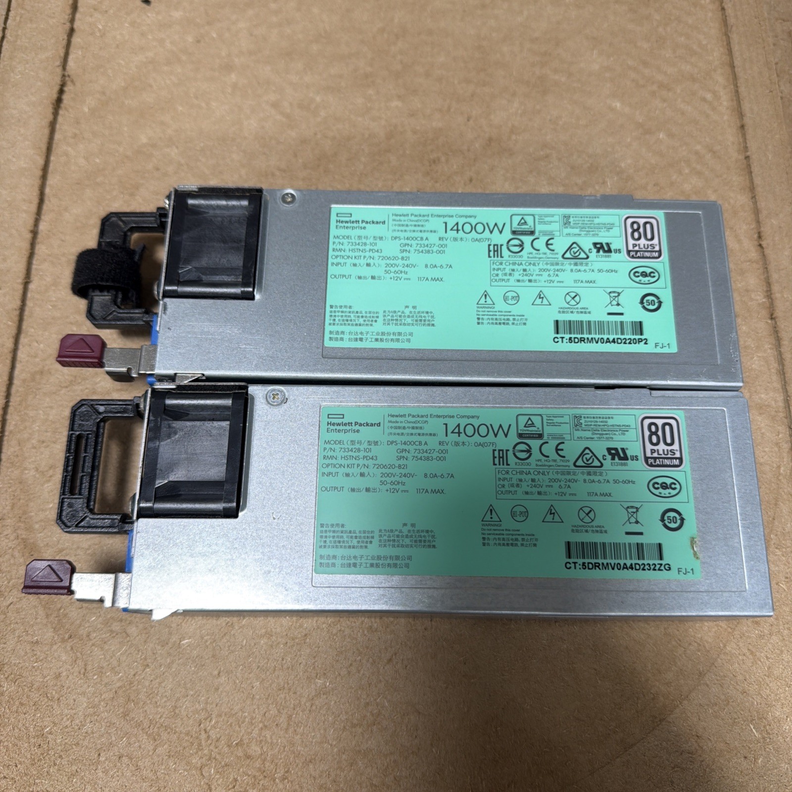 For HP Gen9 G9 Server Power Supply 1400W 720620-B21 733428-101 DPS-1400CB A