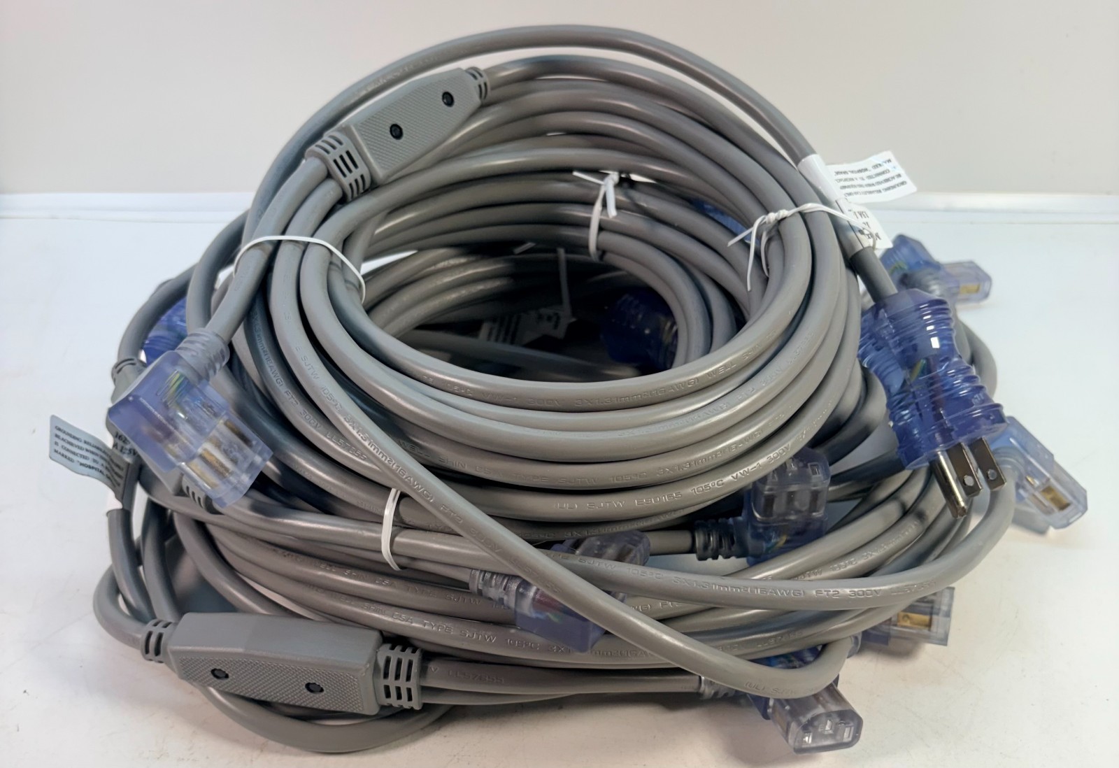 Lot of 4 Hospital Grade Extension Cords 20 ft NEMA 5-15P to IEC C13 13A 125V New