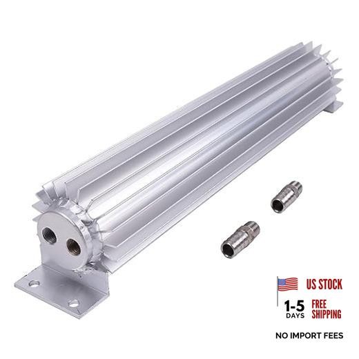 15" Finned Aluminum Dual Pass Transmission Trans Oil Cooler