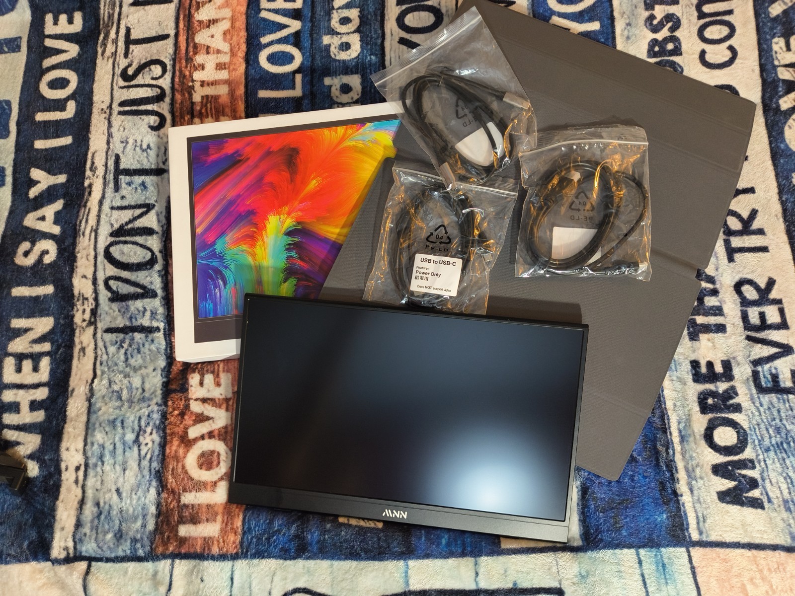 MNN Portable Monitor M156F01 15.6" FHD 1080p Laptop Monitor with USB C and HDMI