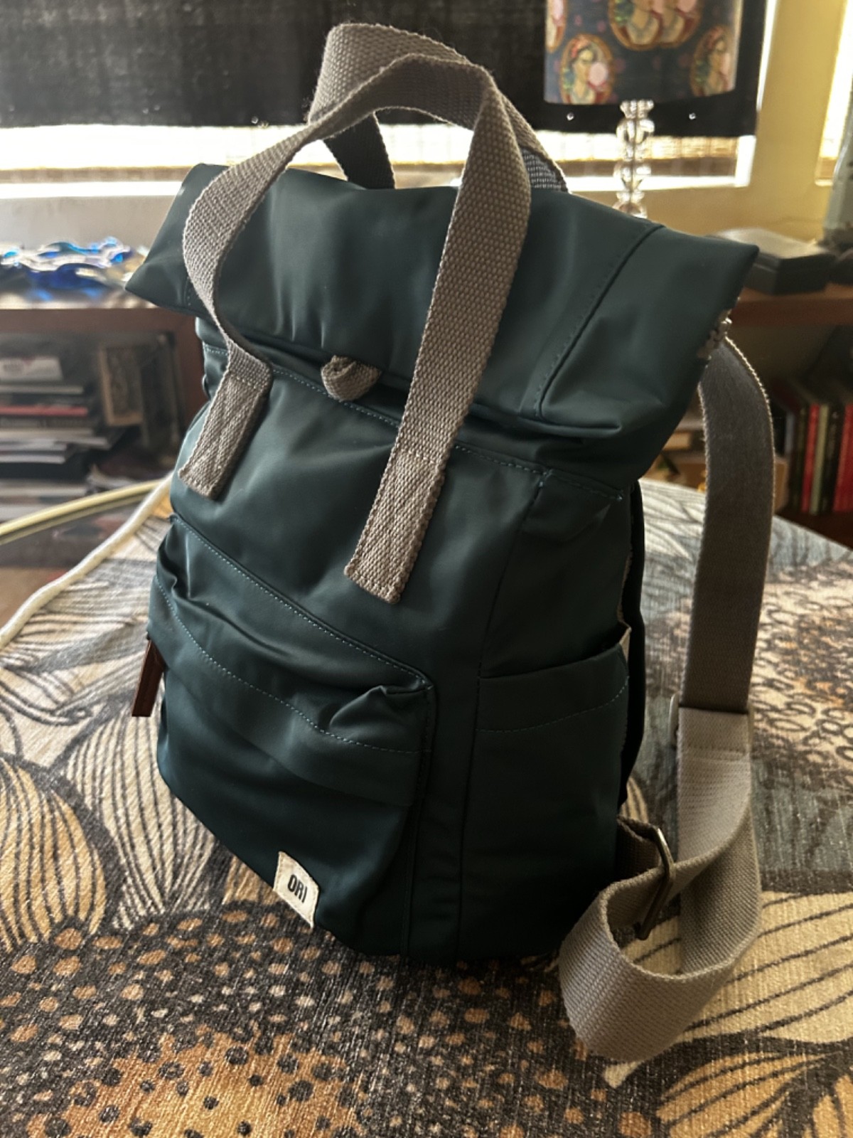 ORI London Backpack (Canfield Rolltop [Small 12" x 10"]) In Teal