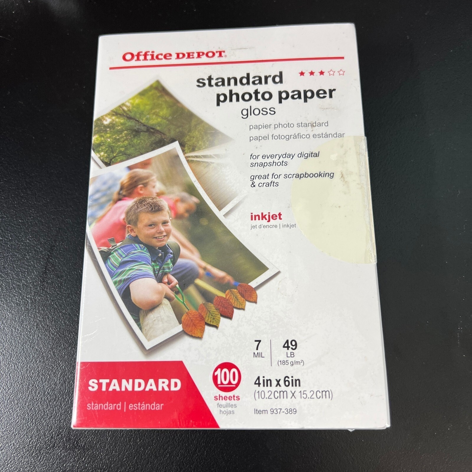 Professional Photo Paper Gloss 4x6 100 Count Office Depot Inkjet NOS Sealed