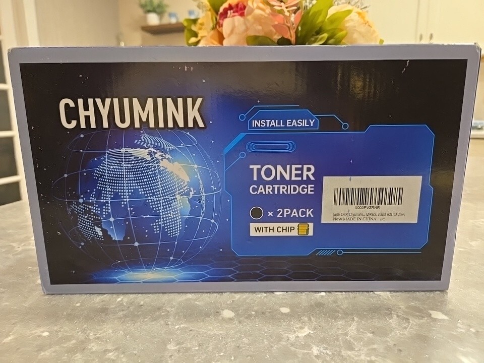 Toner Cartridge  Chip W2110A 206A Compatible Replacement 2 Pack Black, CHYUMINK