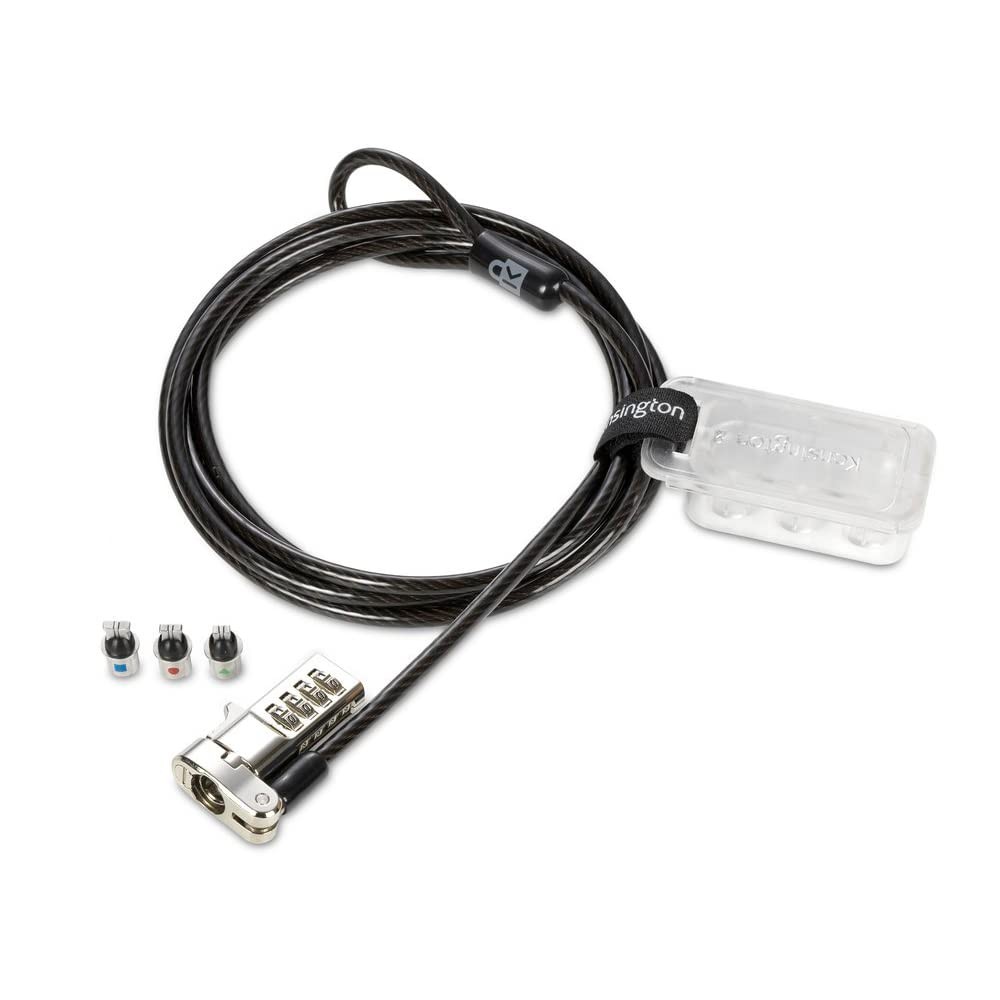 Kensington Universal 3 in 1 Combination Laptop Lock with 10 000 Codes 6 ft Cable