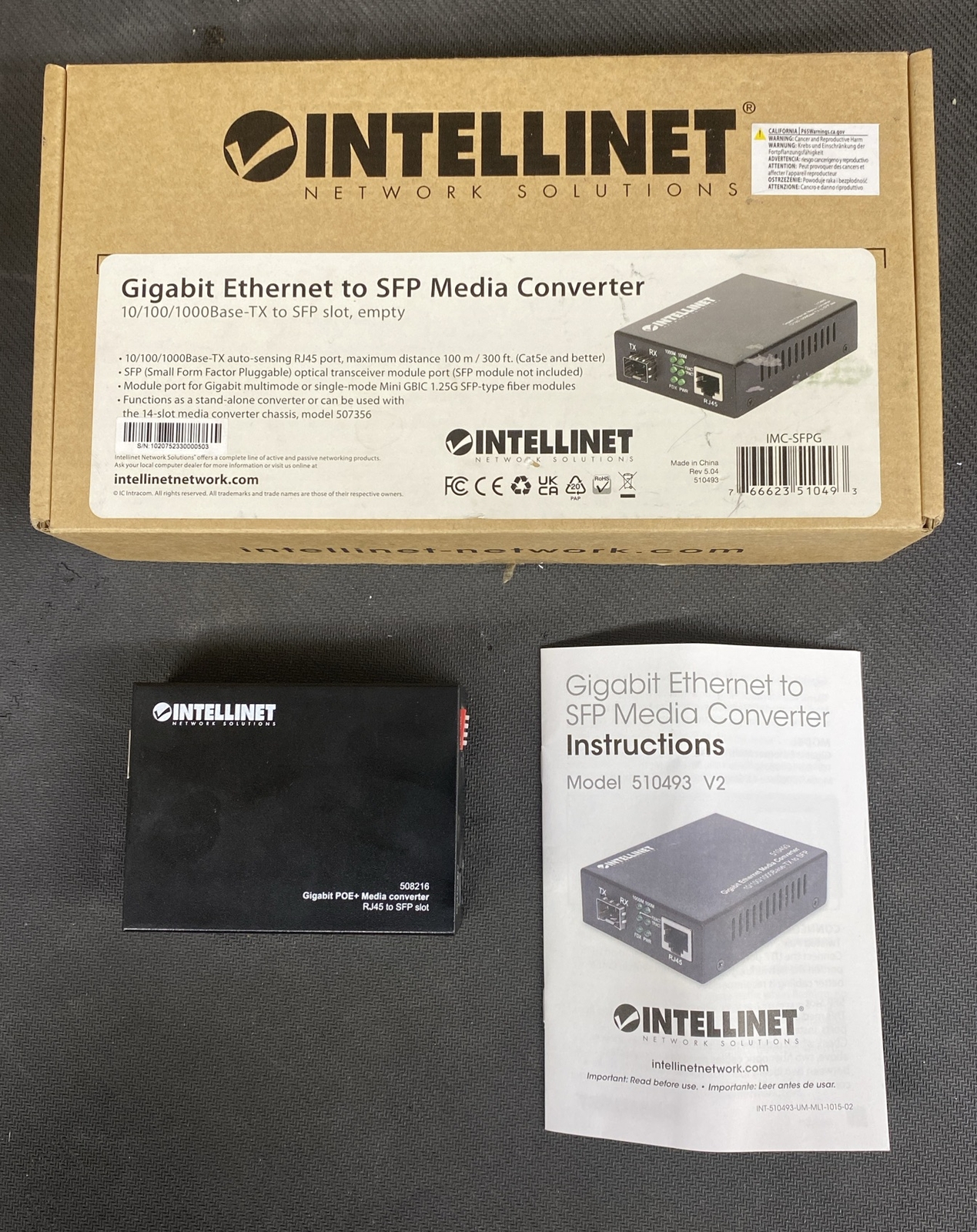 Intellinet Gigabit Ethernet to SFP Media Converter