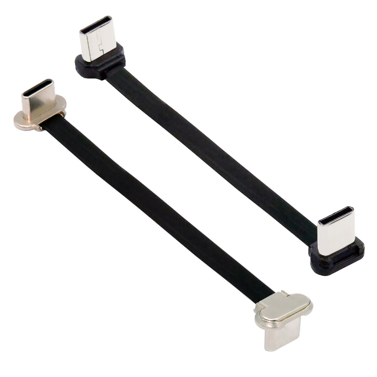 CY Angle USB-C Type C to USB-C Flat USB2.0 Data Cable 65W Fast Charge for Tablet