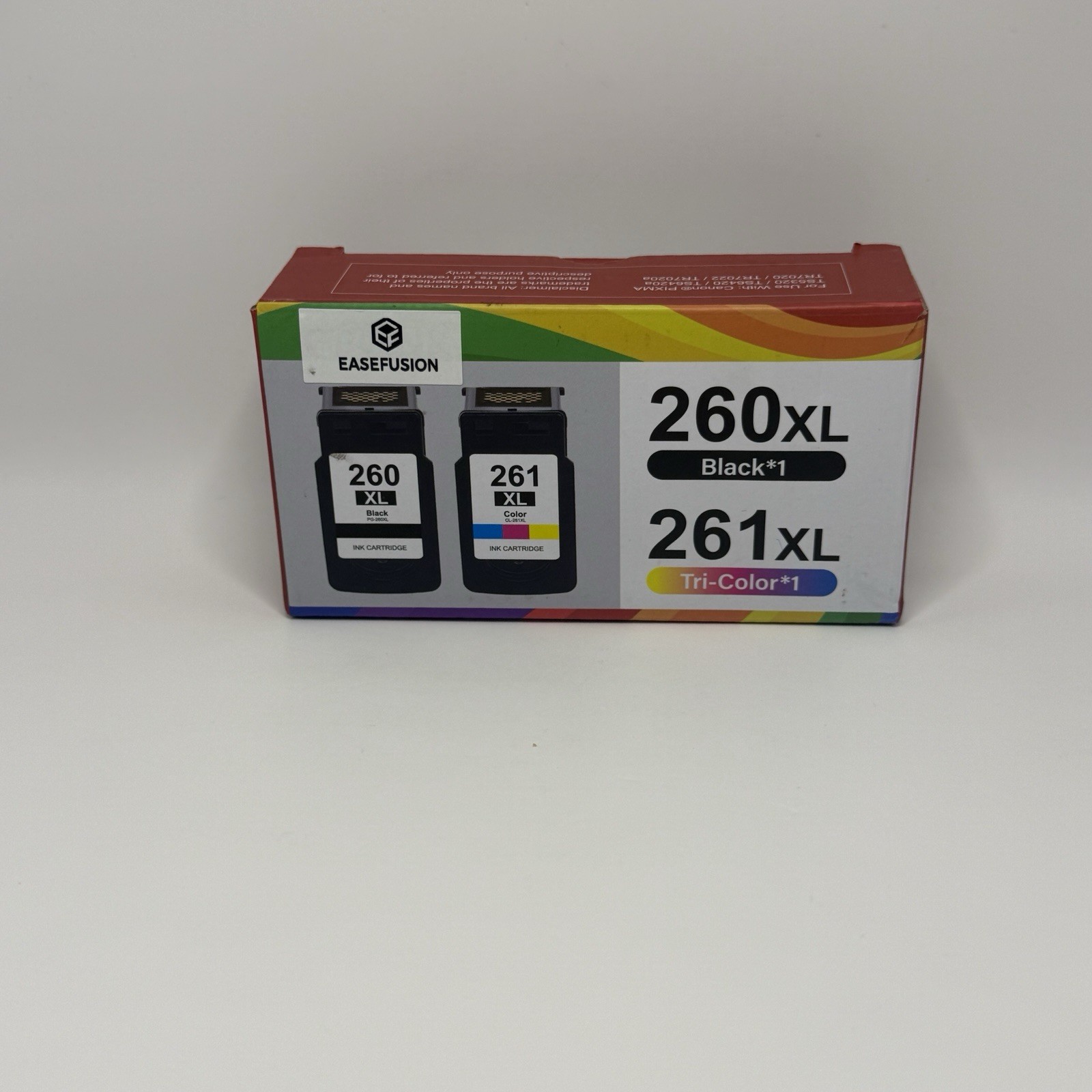 EaseFusion 260XL 261XL Ink Cartridges Black Color for Canon PG-260 CL-261