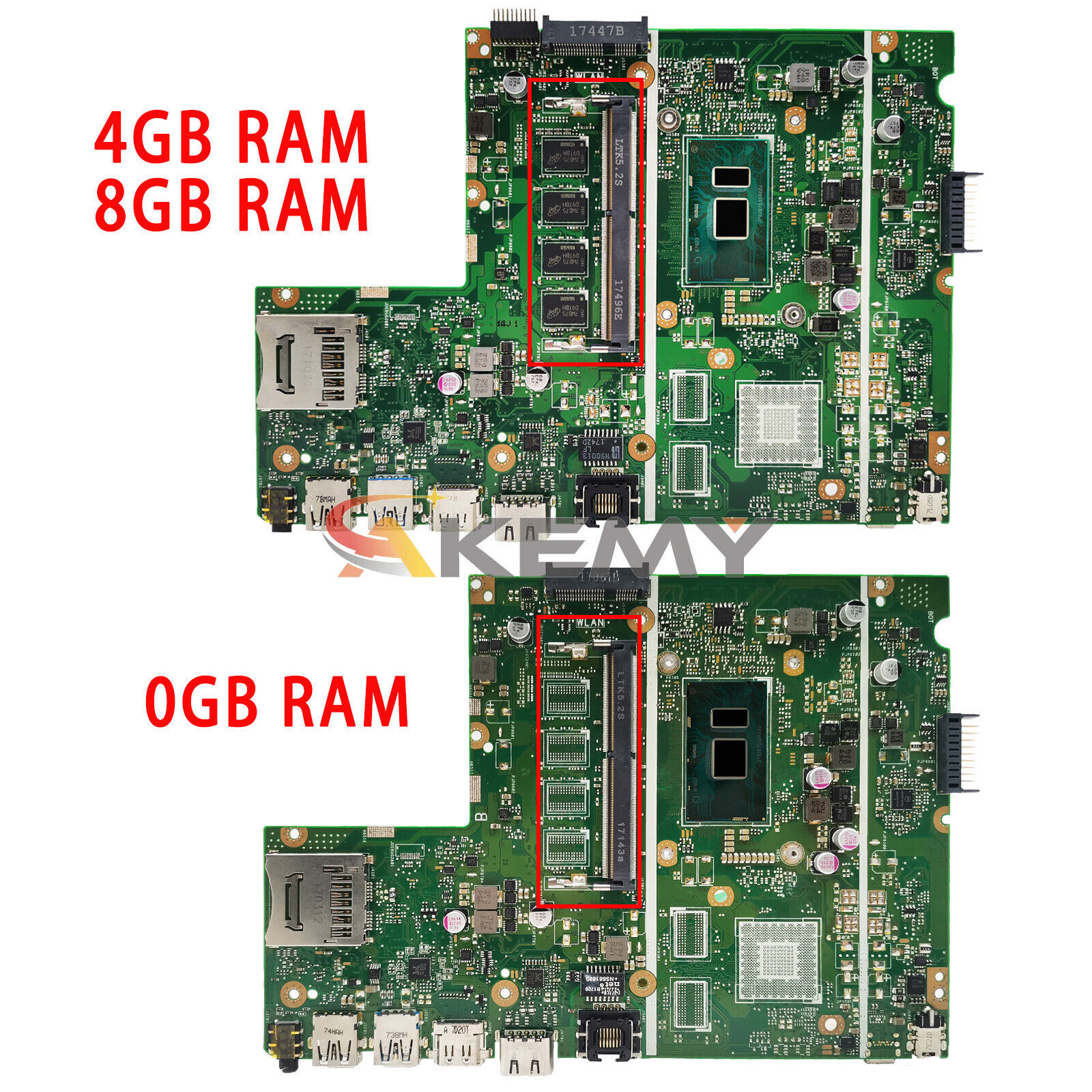 For ASUS X541UA X541UAK X541UVK A541U K541U Motherboard I3 I5 I7 8G/4G/0G RAM