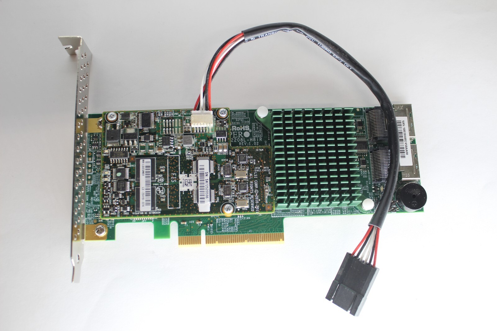 SuperMicro AOC-S2208L-H8iR Rev: 1.02 SATA SAS PCI-E Raid Card w/ L3-25419-07A