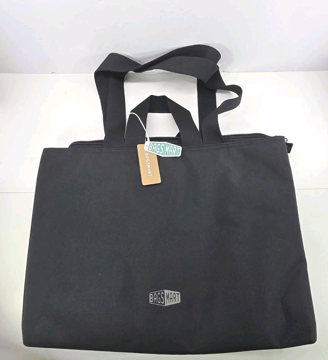 Bagsmart Lightweight Messenger & Laptop Bag 25L Work Tote - Black