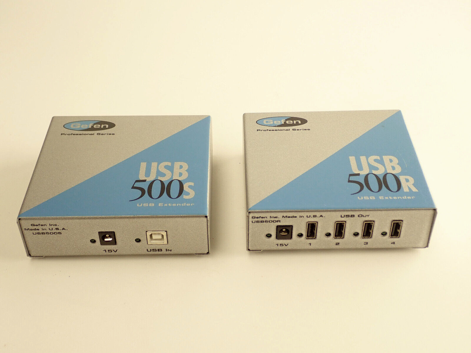 1 - Set of Gefen USB 500R & 500s 4-Port USB extender(NO power supplies included)