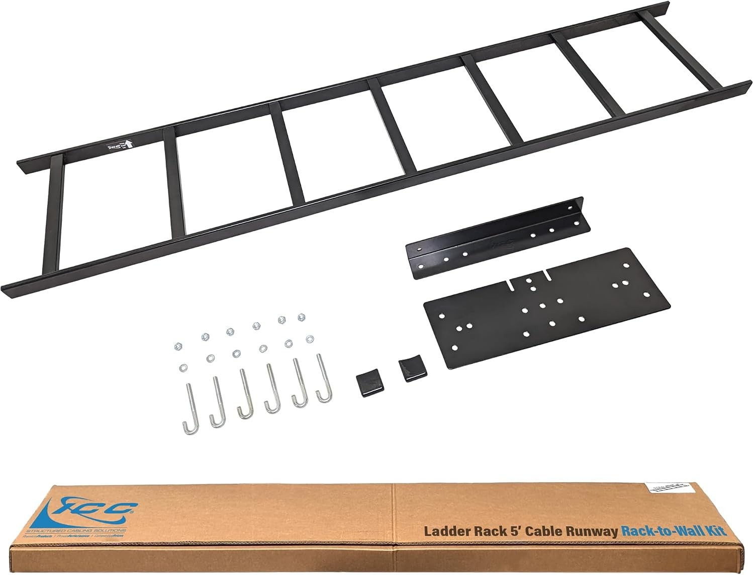 Cable Runway Rack 5' Rack-to-Wall Mount Kit 16-Gauge Steel Made in USA