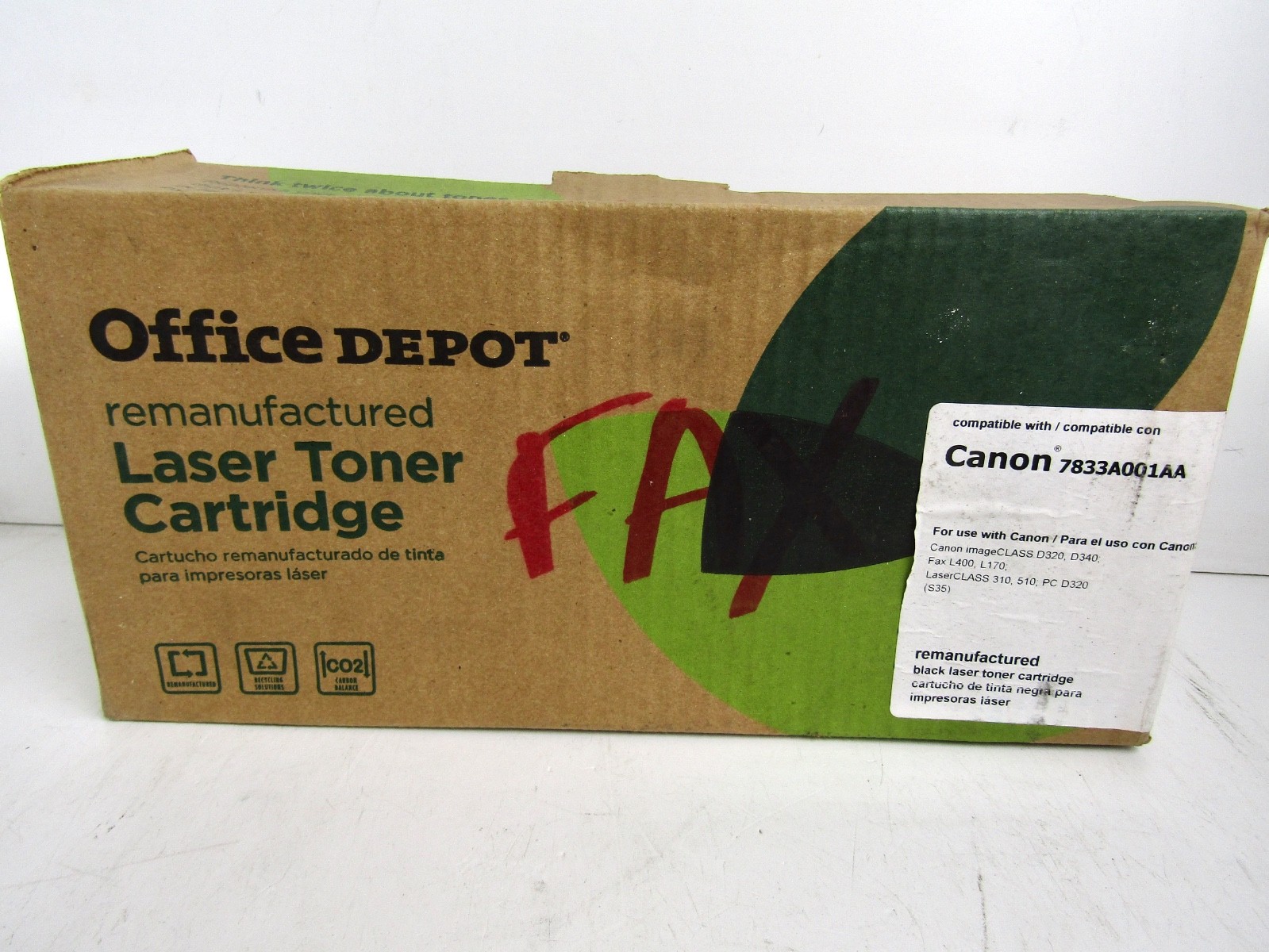 OFFICE DEPOT Compatible BLACK Toner Cartridge - For Cannon 7833A001AA -NO RETURN