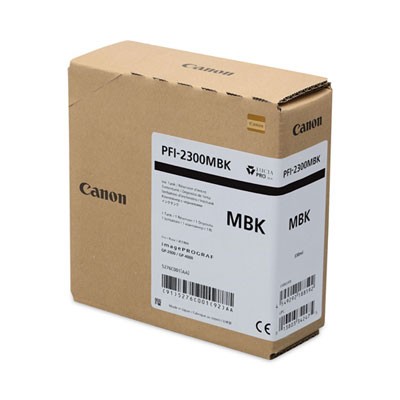 Canon CNM5276C001AA PFI-2300MBK Ink Cartridge Matte Black 330mL
