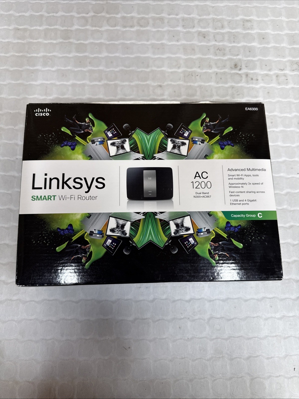 Linksys Smart Wi-Fi Router AC900 Dual Band Wireless AC Adopter 3.0GB not tested
