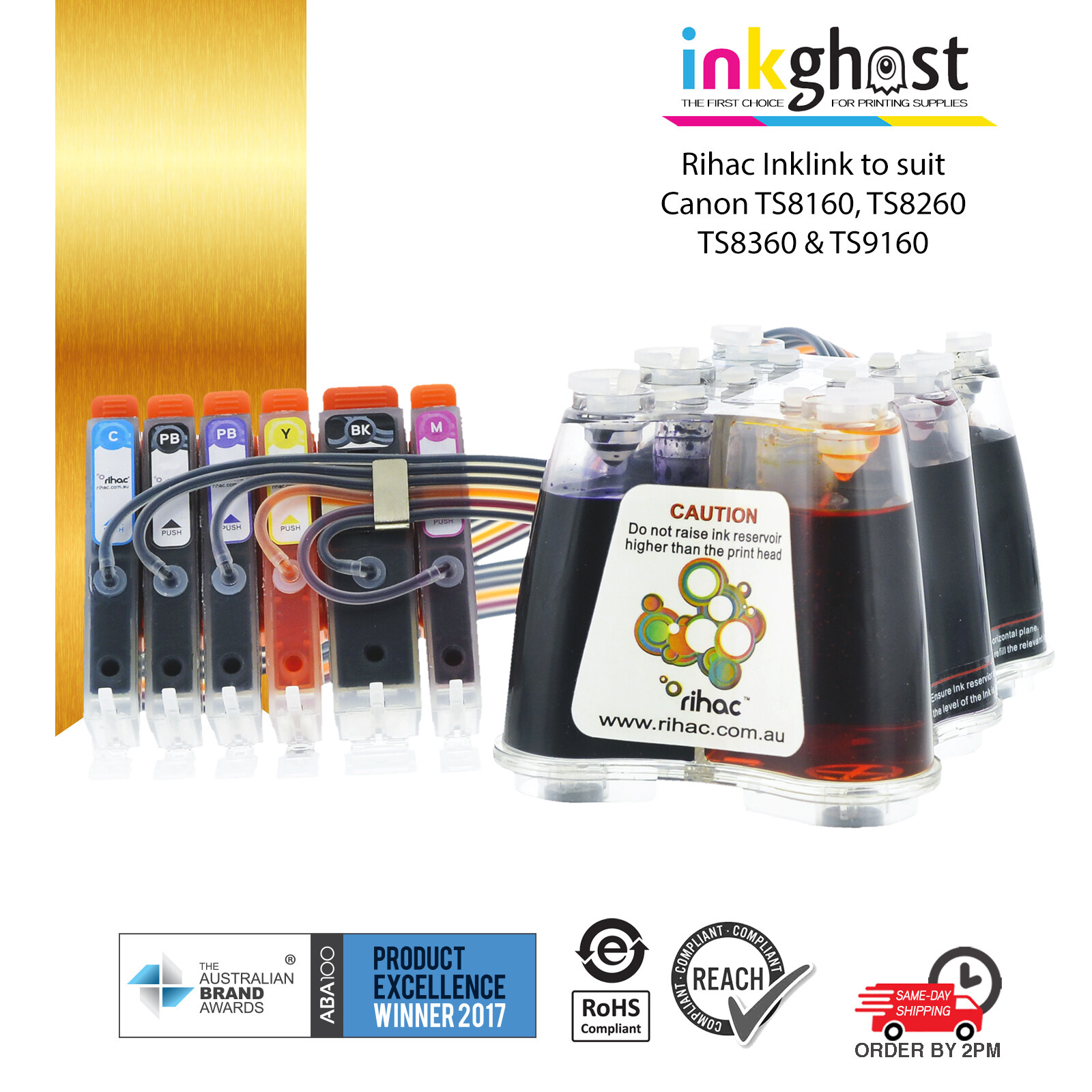 Rihac Inklink PGI-680XL CLI-681XL ink cartridges Canon PIXMA TS8360a TS8360BKA
