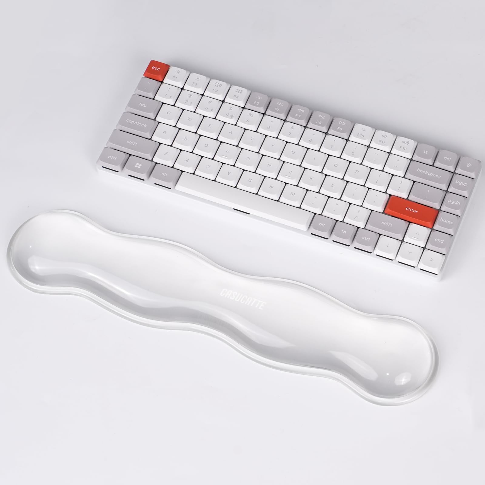 CASUCATTE Ergonomic Clear Gel Wrist Rest Normal, Keyboard Rest-clear