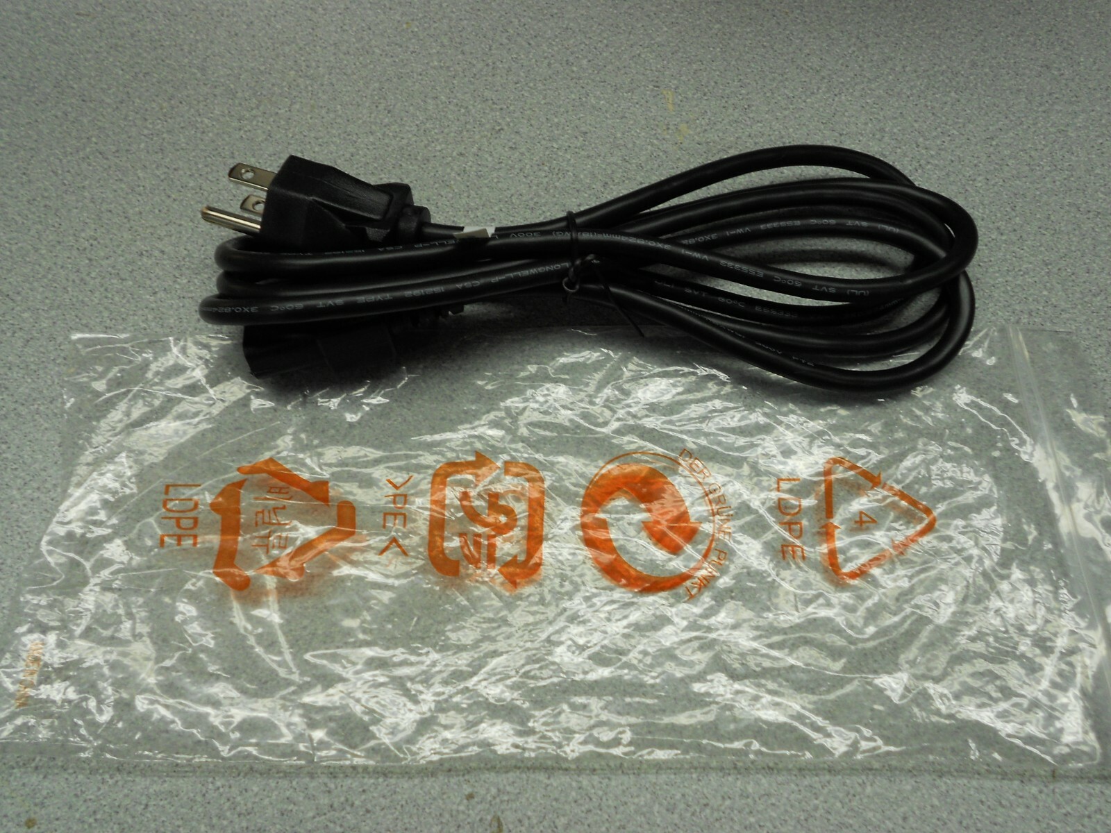 OEM Genuine Longwell AC Power Cord Cable LS-7 LP-11L E55349 5A-125V Angled Nice