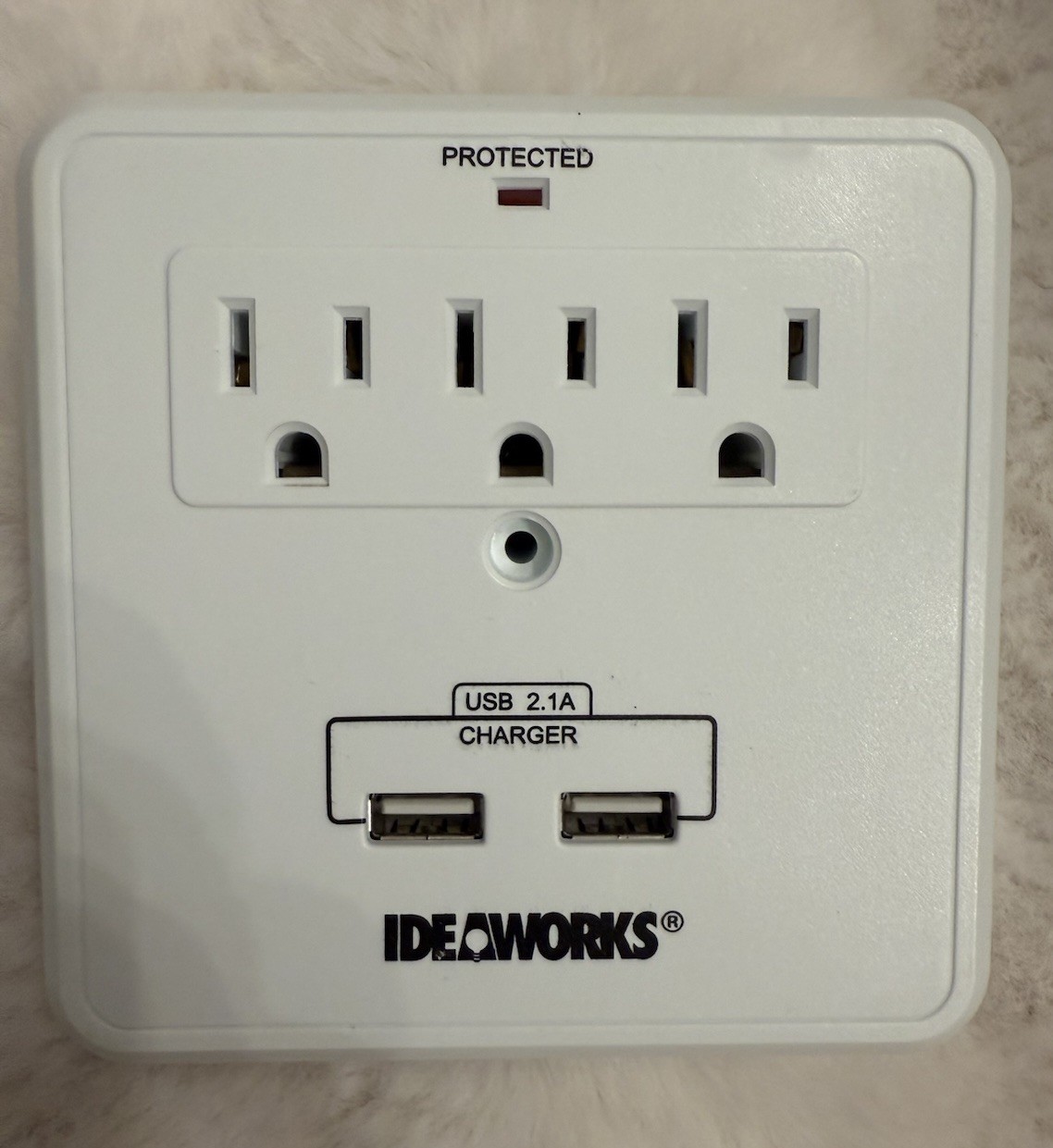 USB Outlet Merkury Innovations 6-Outlet Wall Plate Multiplier Office