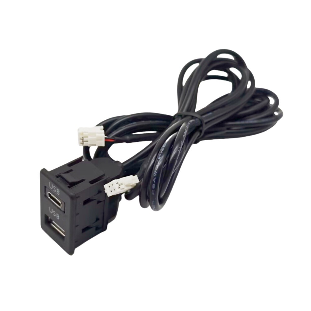 Type-C USB Port Panel Interface Extension Cable Adapter For Car Dash Flush Mount