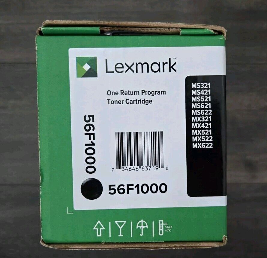 Lexmark 56F1000 Black High Yield Toner - NEW OEM FACTORY SEALED -