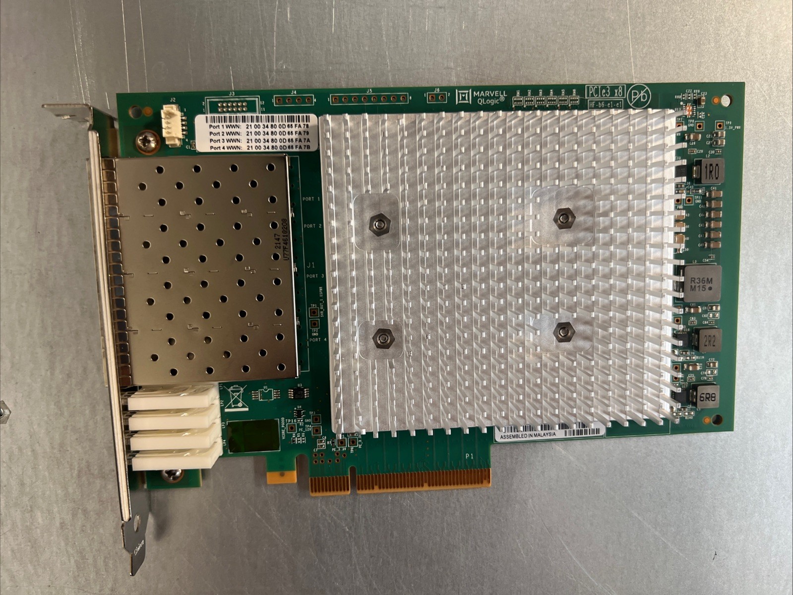 QLE2694-DD QLogic 16Gbs Quad Port FC PCI Express Gen3 x16 HBA Card DELL HCWVX