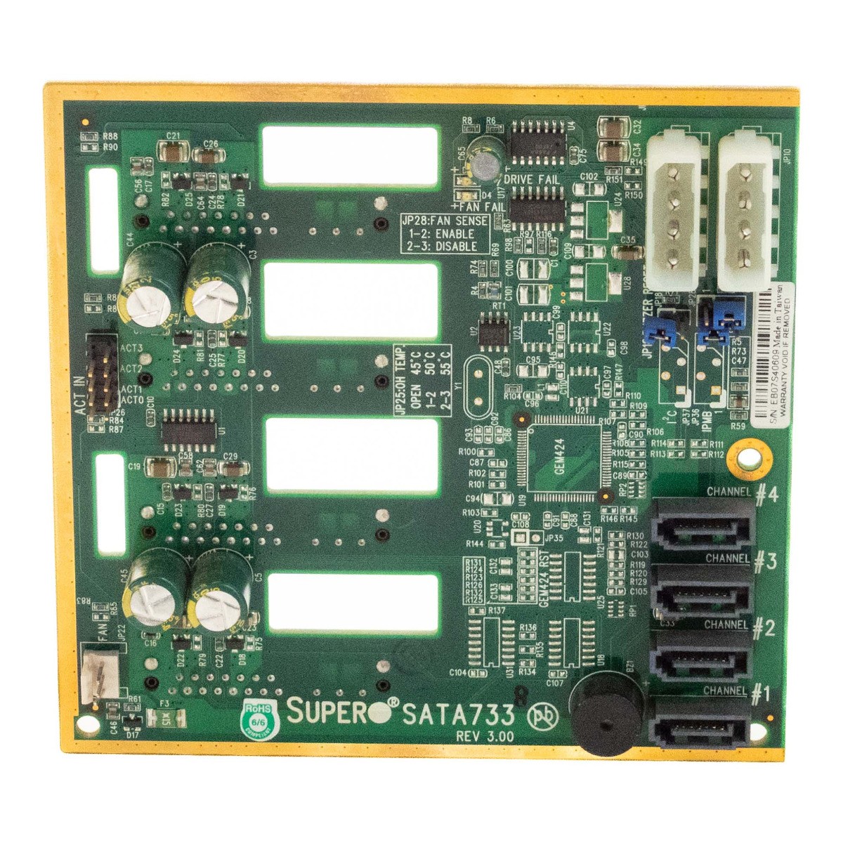 Supermicro SATA733 Backplane HDD 4x SAS/SATA 3.5in