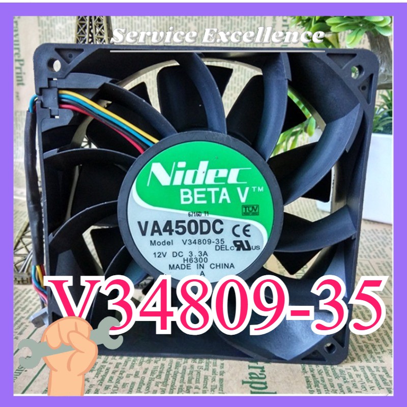 Nidec VA450DC V34809-35 12CM Server Inverter Cpu Computer Cooling Fan 12V 3.3A