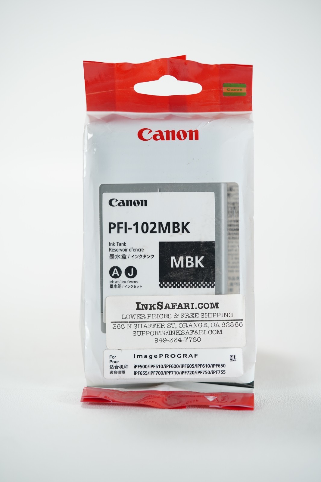 Genuine Canon PFI-102MBK Matte Black Ink Tank 130ml Factory Sealed New