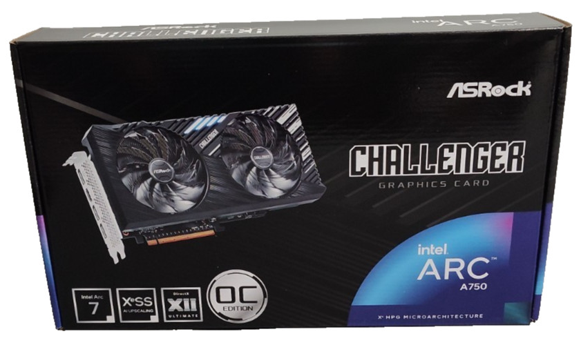 ASRock Intel Arc A750 Challenger 8GB GDDR6 OC Graphics Card - Open Box