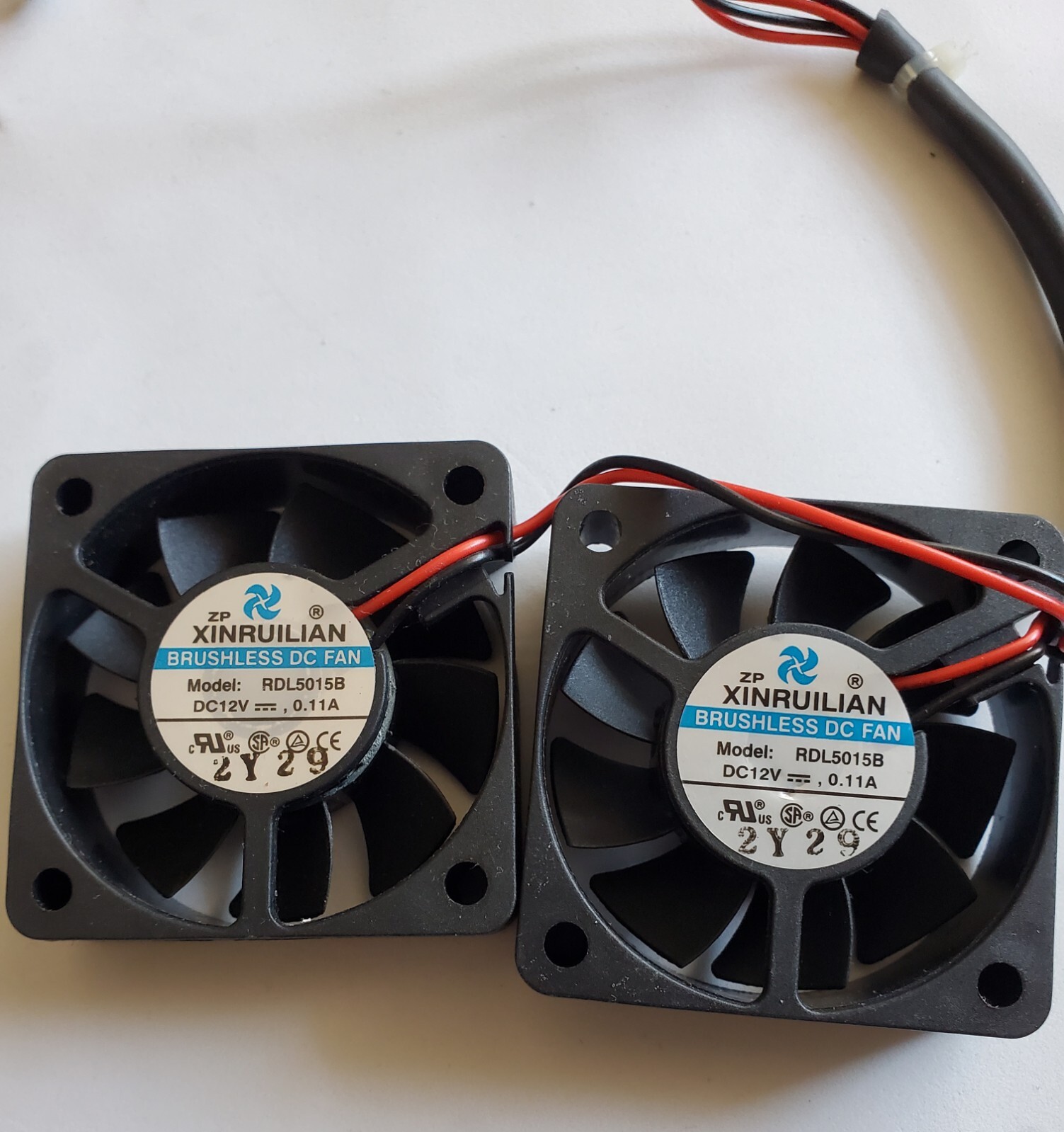 2pc 5mm x 1.5 mm 5010B DC 12V 0.11A 2 Pin Brushless Cooling Fan 9 Blade