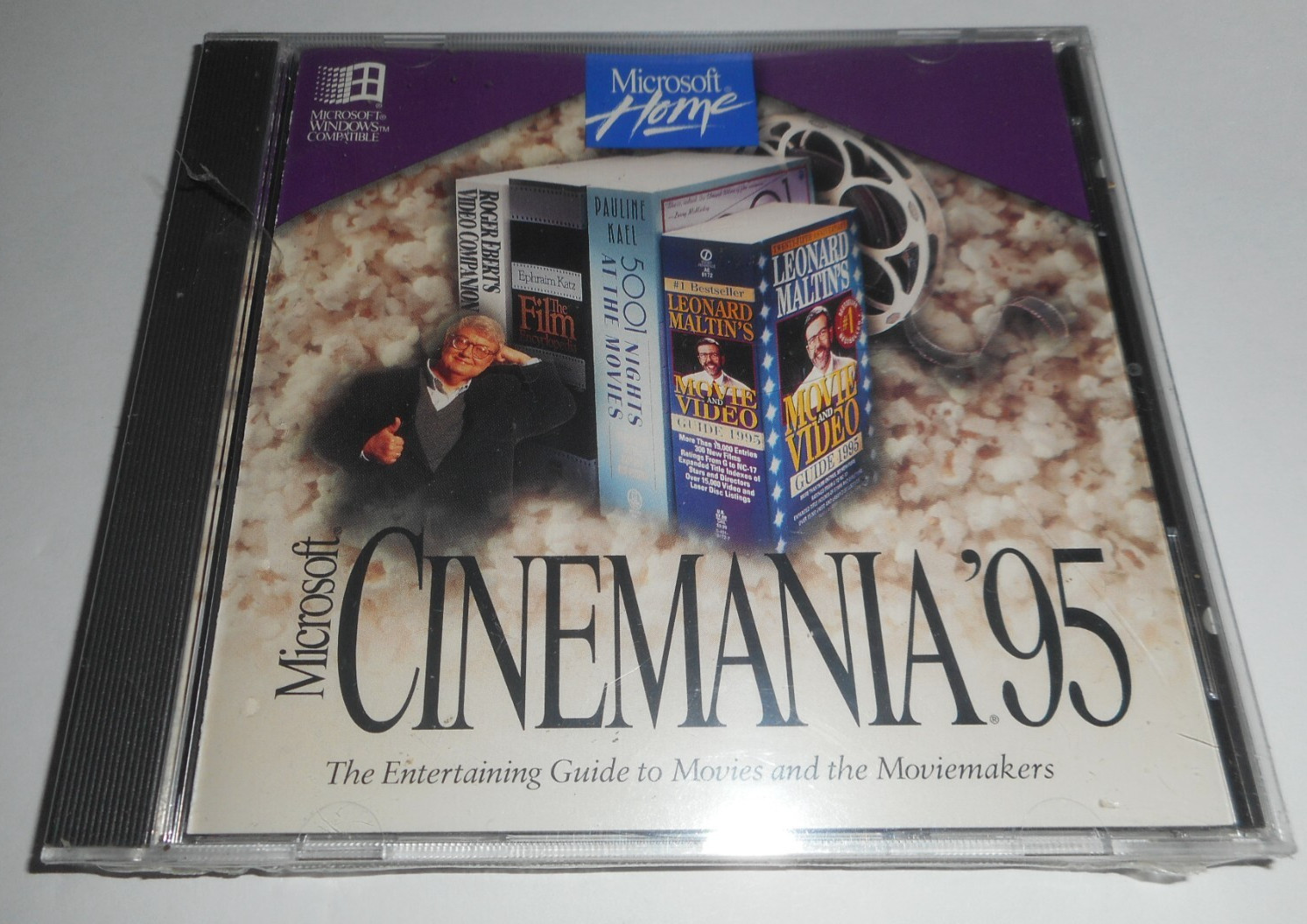 Microsoft Cinemania '95 The Entertaining Guide to Movies and Moviemakers CD ROM