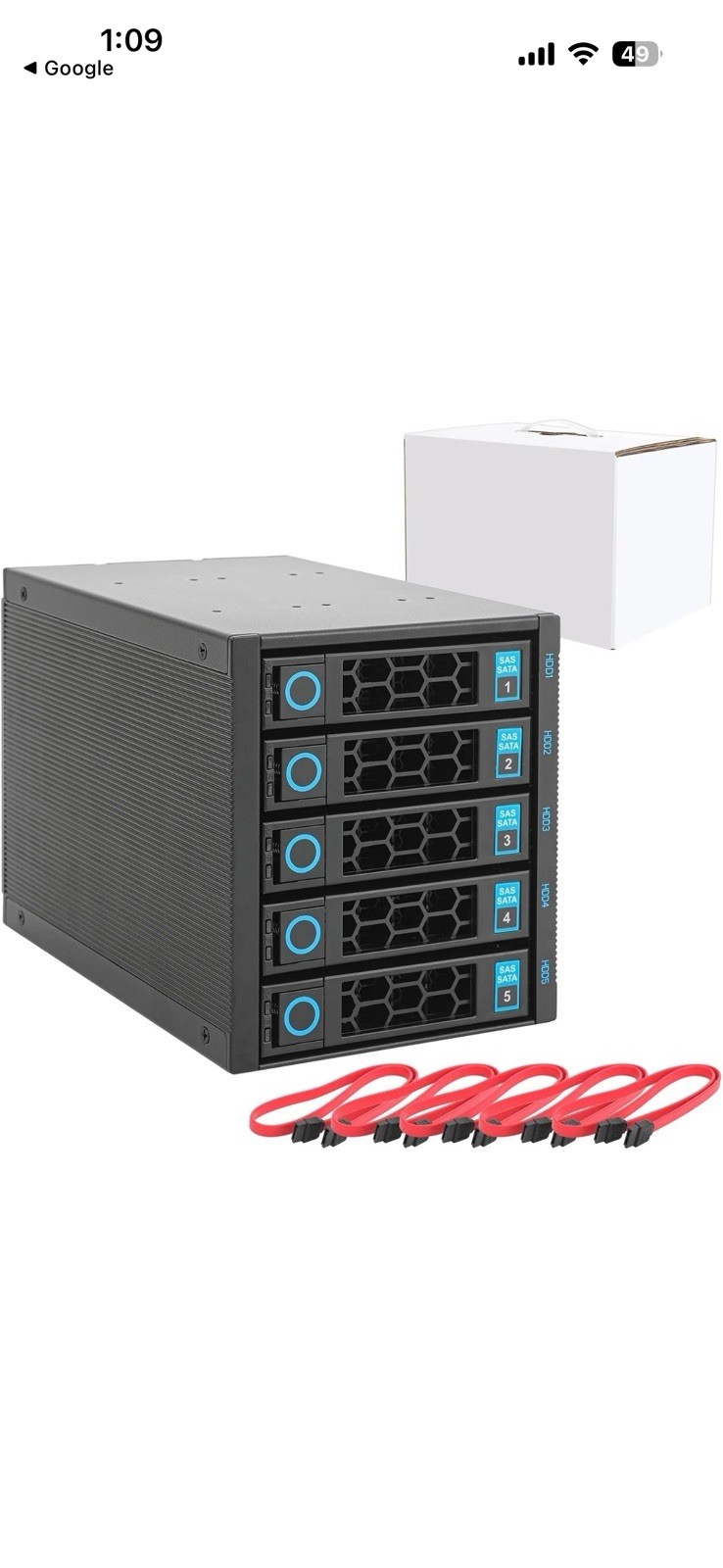 RackChoice Internal Hard Drive Enclosure 5x2.5”/3.5” SA Hard Drive