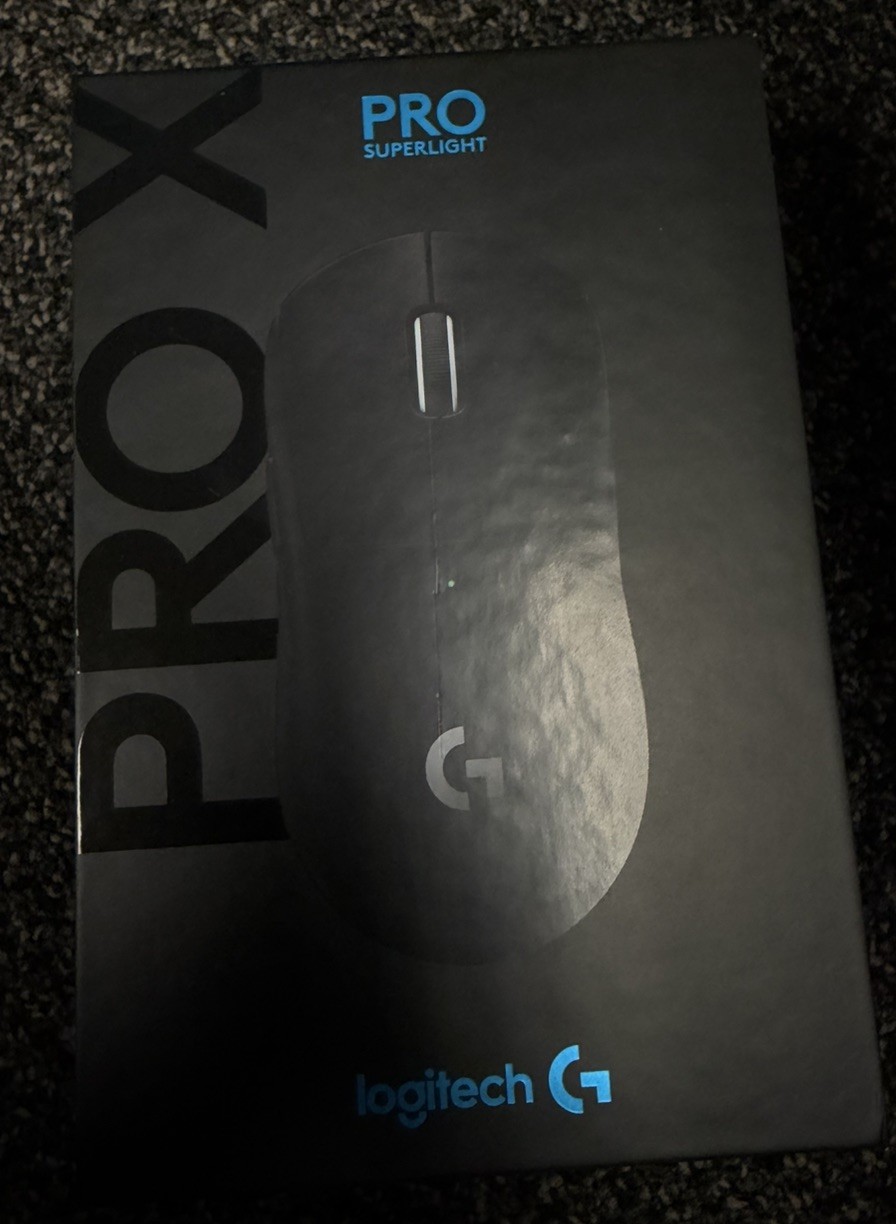 Logitech G Pro X Superlight Wireless Gaming Mouse Black USB Receiver 25K DPI