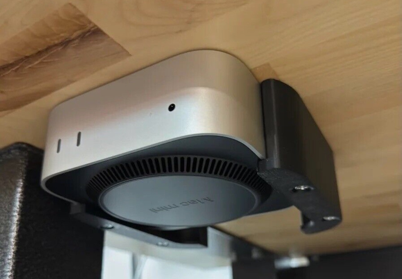 Under-Desk Mount for M4 Mac Mini (November 2024 Release) -  3D Printed