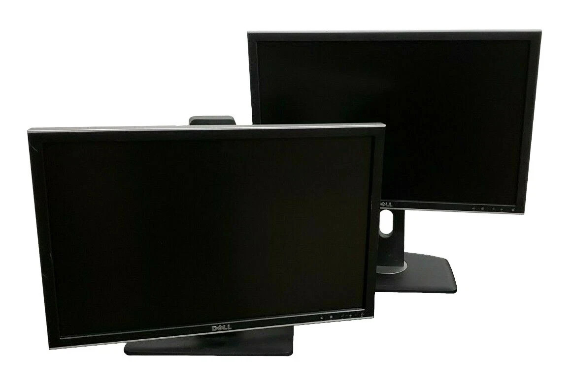 LOT 2 DELL ULTRASHARP 2208WFPf WIDESCREEN 22" LCD MONITOR - TESTED w/ CORDS
