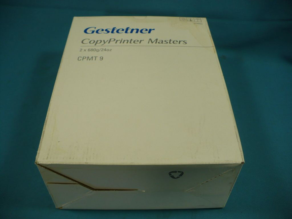 Gestetner Genuine CopyPrinter Masters CPMT9 CPMT 9 2x680g/24oz New Factory Box