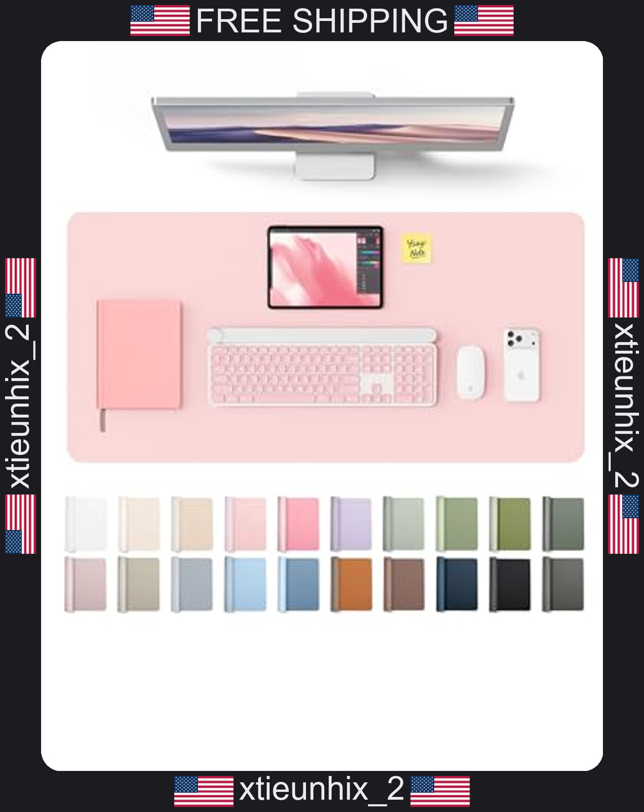Leather Desk Protector Large Mouse Pad Non-Slip Waterproof Office Mat
