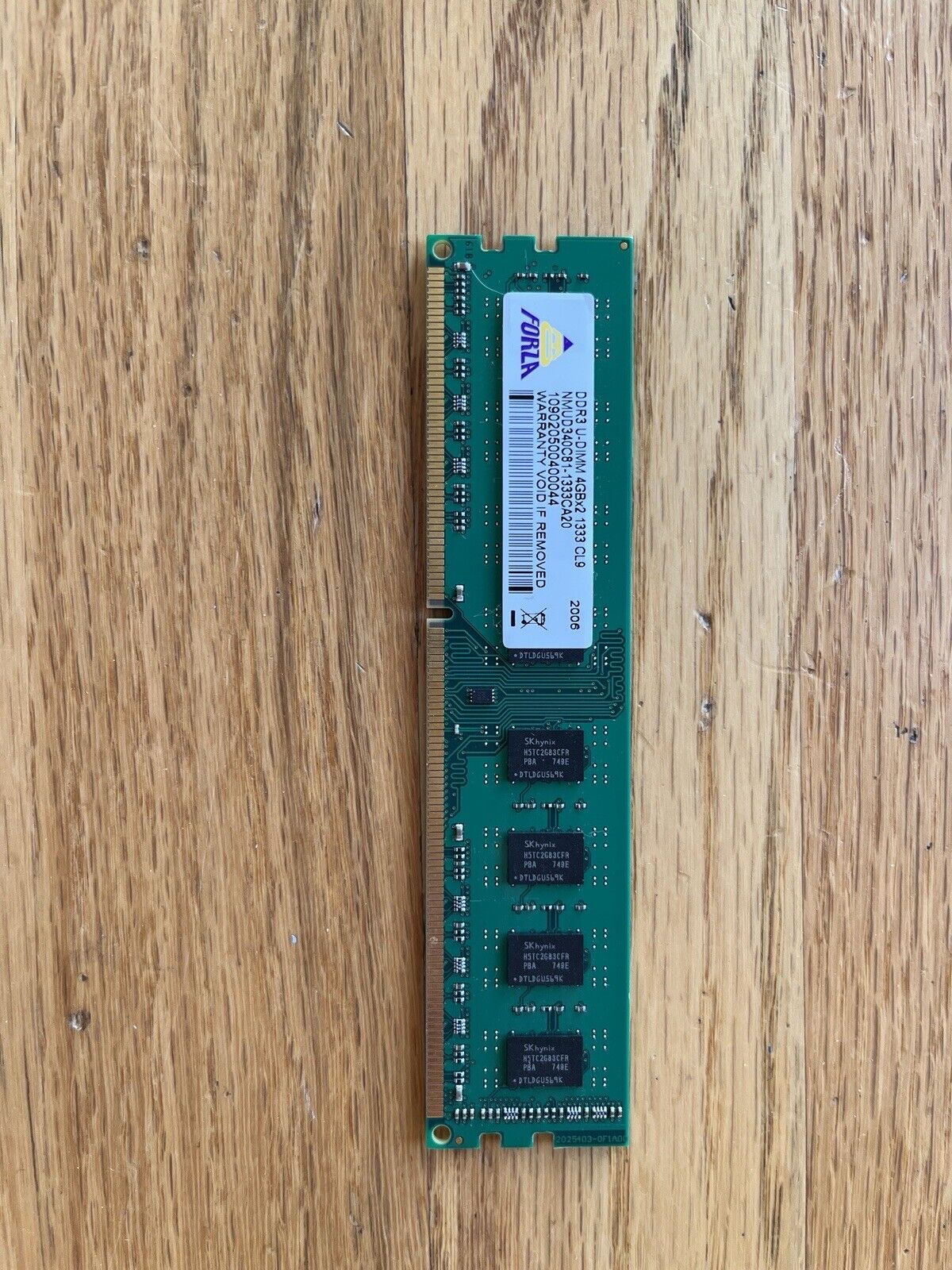 Neo Forza DDR3 U-DIMM 4GBx2 1333 CL9 NMUD340C81- 1333CA20