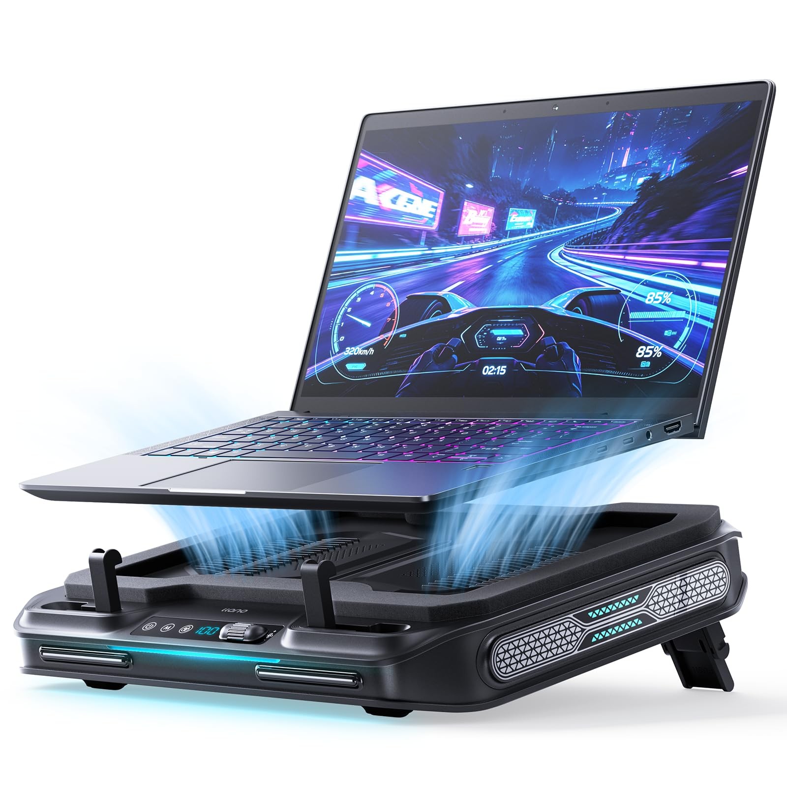 Turbo Fan RGB Laptop Cooling Pad for 1417 Inch