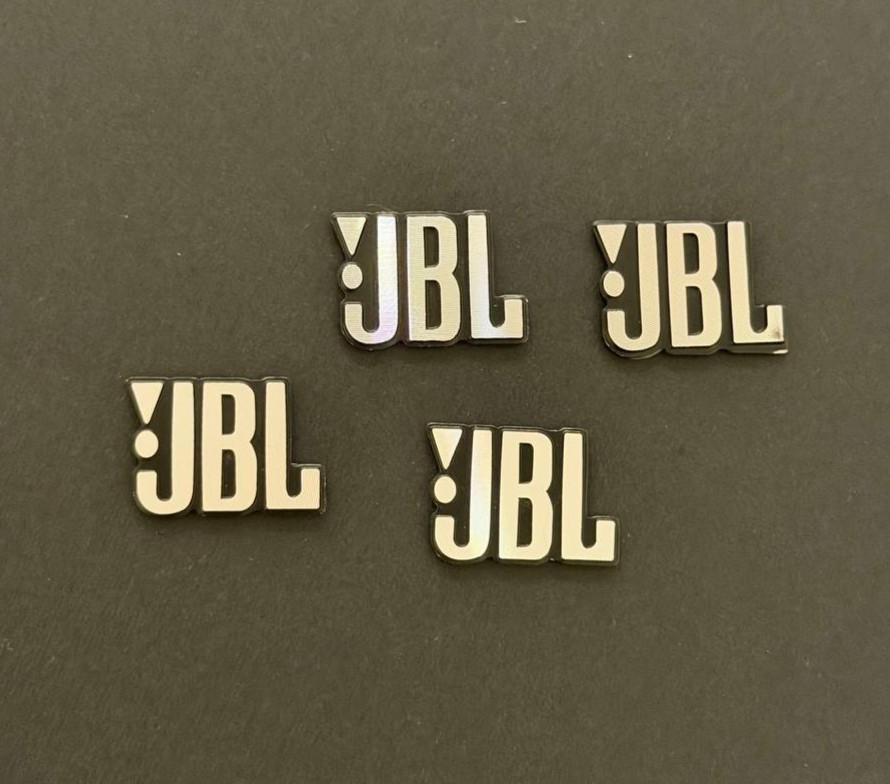 4Pcs Aluminum Sticker Label Badge Emblem for JBL 20mm x 14mm