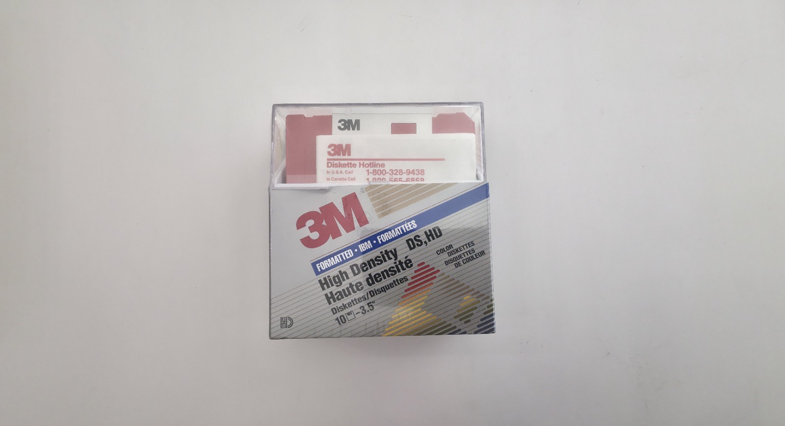 3M 3.5" DS/HD High Density Floppy Disks 10-Pack IBM Formatted 1.44MB New Sealed 