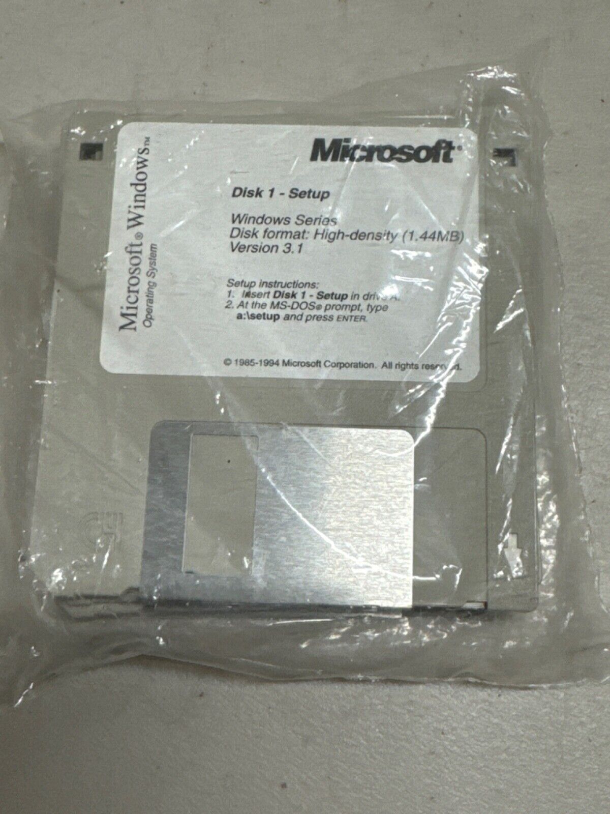Microsoft Windowns Operating System Set of 6 Disks sealed
