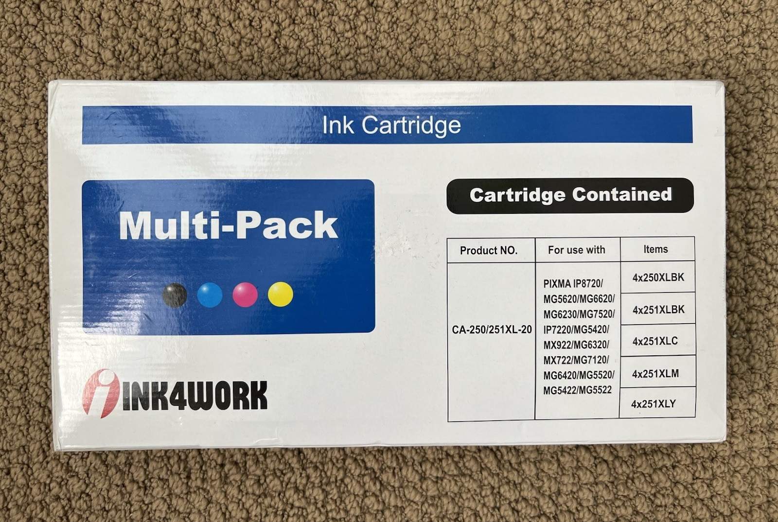 Ink4work Compatible Ink Cartridge Multipack Replacement for Canon 18 Cartridges
