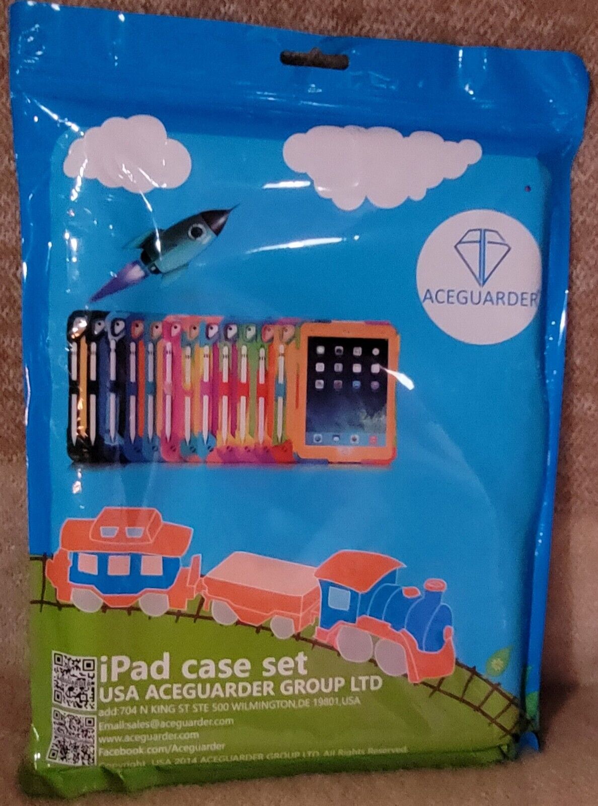 Aceguarder  iPad Case Set iPad Pro 10.5/Air 10.5/7th Gen 10.2 Rainbow Pink New