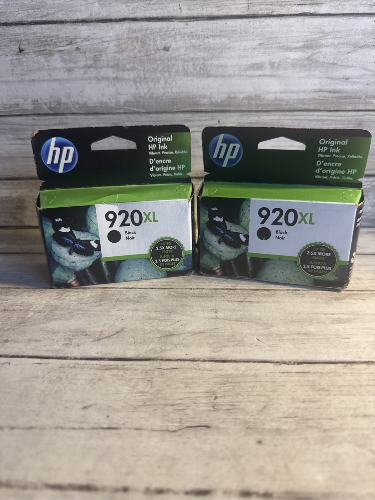 New Lot Of 2 Genuine HP 920XL High Yield Black Ink CD975AN Exp Sep 2022 Sealed