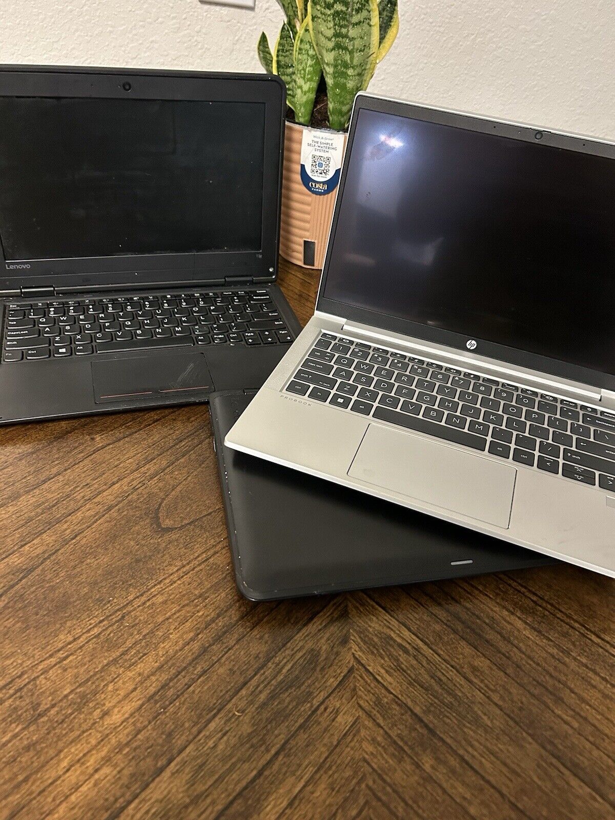 Lot of 3 laptops (HP Probook Touch, 2 Lenovo Thinkpad 11e
