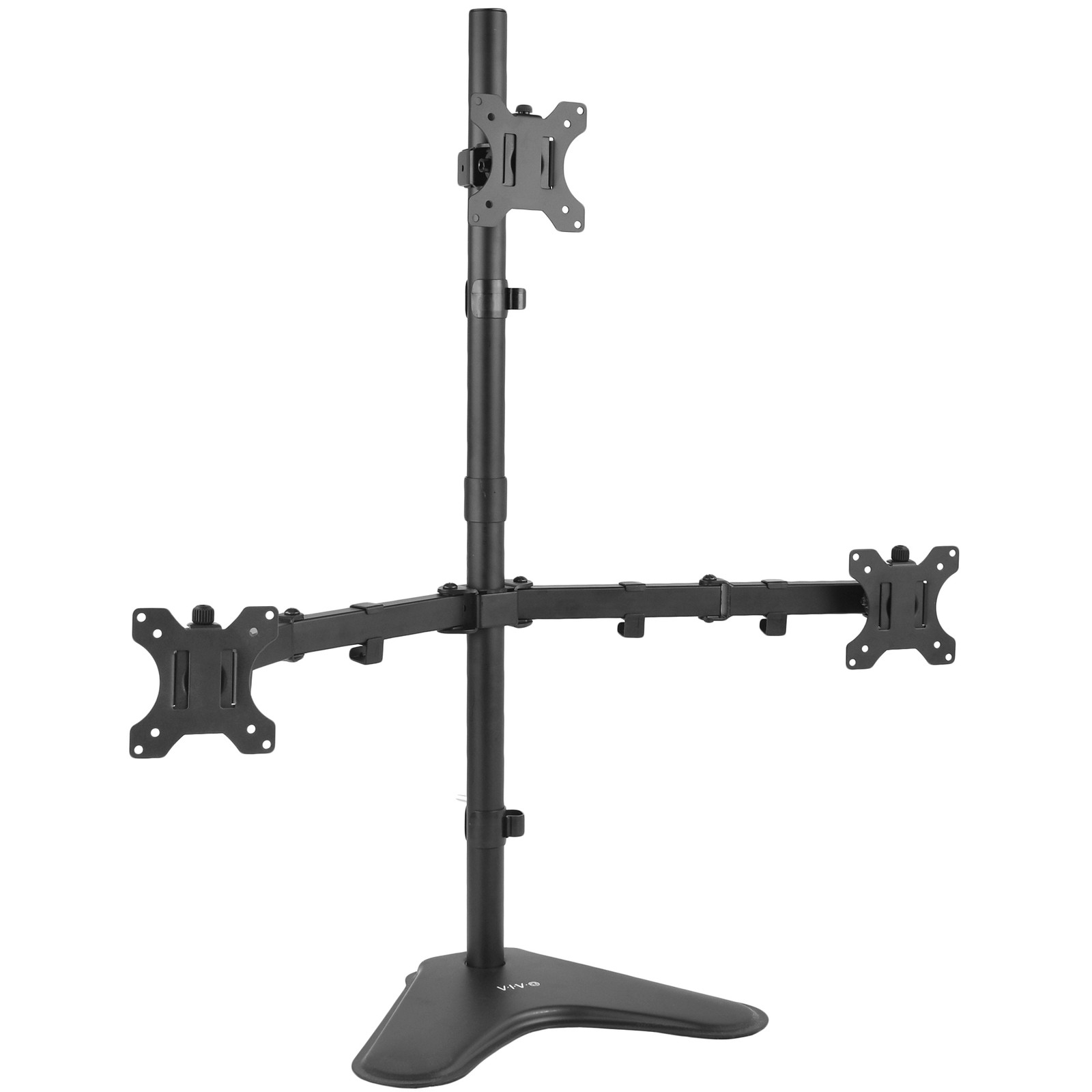 VIVO Triple Monitor Desk Stand Mount Standing Adjustable for 3 Screens up to 30"