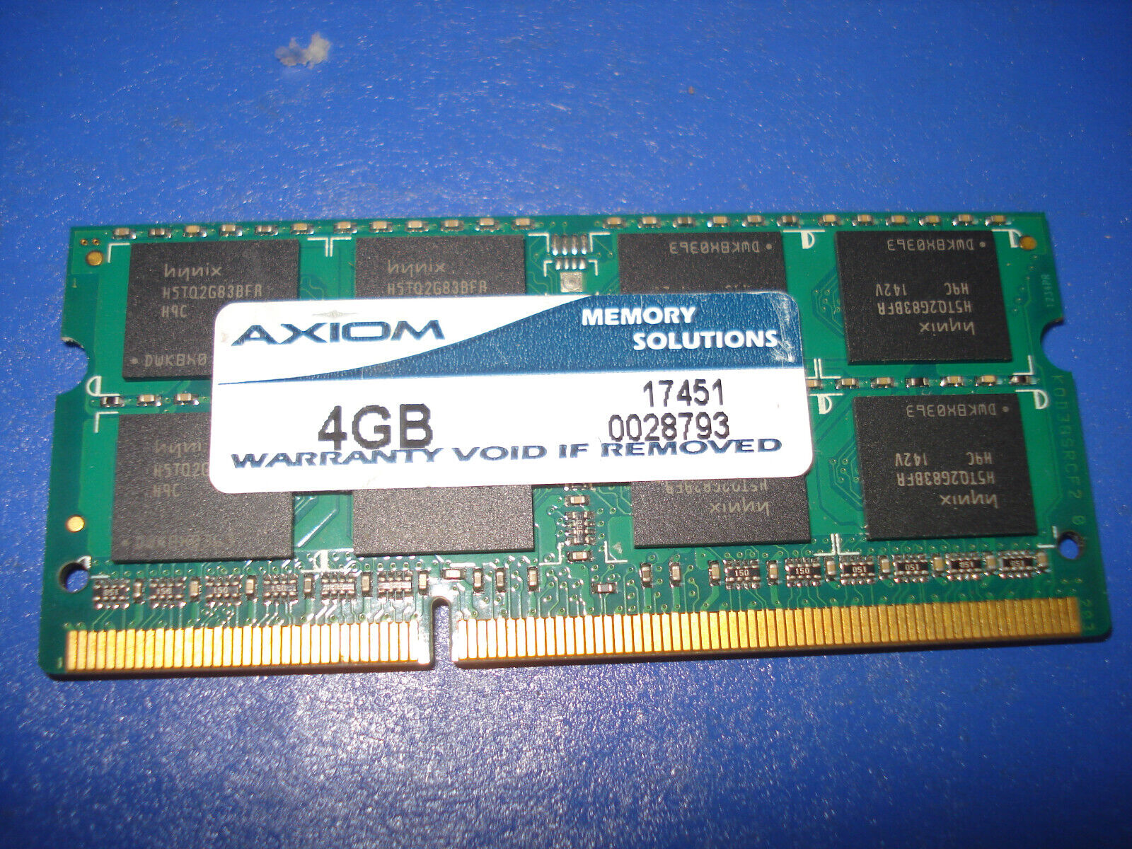 Axiom Laptop Memory SODIMM 4GB  17451 0028793 Apple Macbook and others